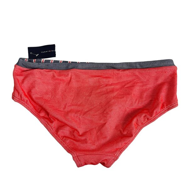 Tommy Hilfiger bikini bottoms red-orange blue Medium swimsuit swimwear - Picture 2 of 5